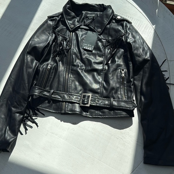 Stoosh Jackets & Blazers - Black fringe jacket size M